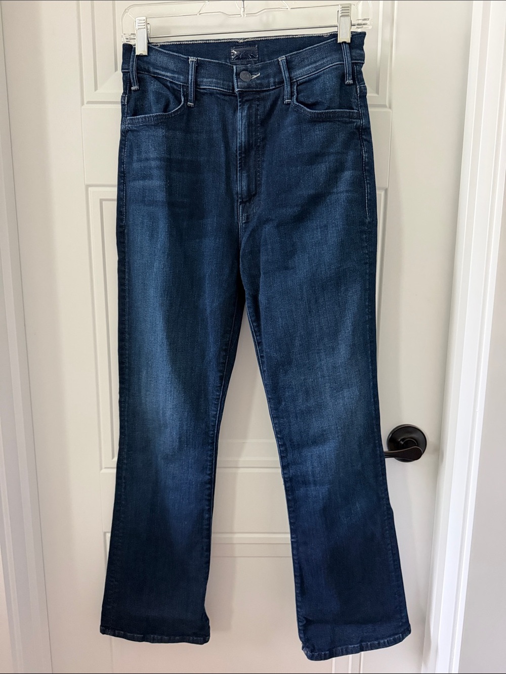 MOTHER The Hustler Ankle Women's Dark Indigo Straight Leg Jeans